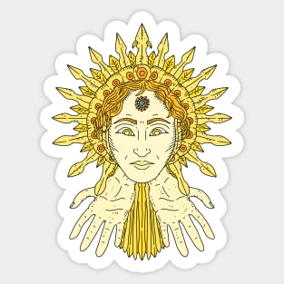 sol invictus, roman sun god. Sticker